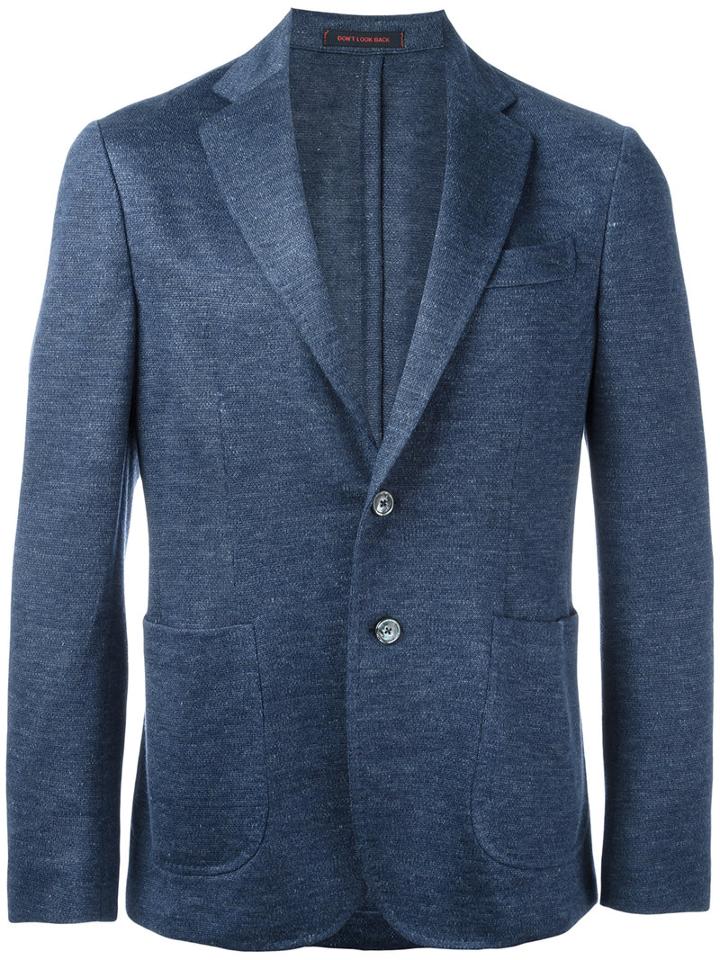 The Gigi Classic Blazer, Men's, Size: 52, Blue, Linen/flax/acetate/viscose