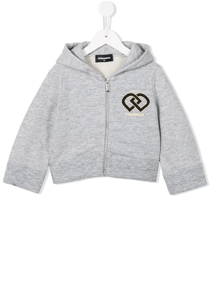 Dsquared2 Kids Dd Logo Hoodie, Girl's, Size: 10 Yrs, Grey