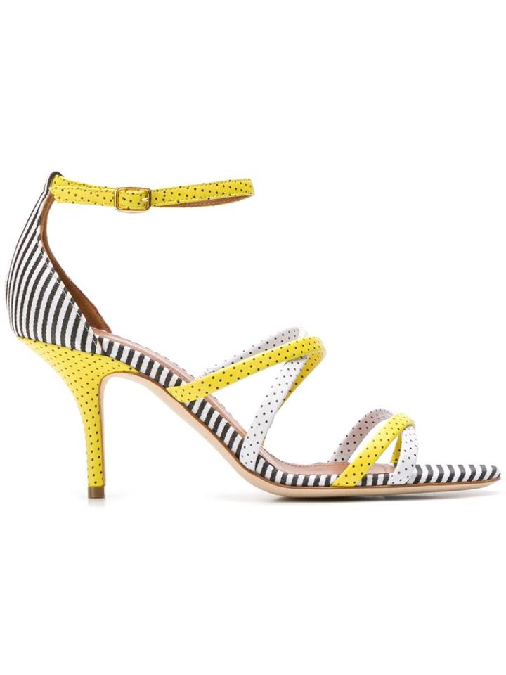 Malone Souliers By Roy Luwolt Cindy Polka-dot Sandals - White