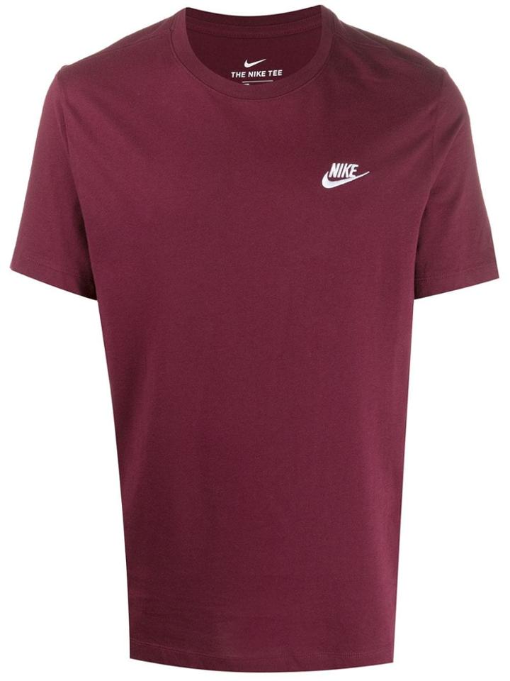 Nike Logo Print Crew Neck T-shirt - Red