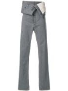 Y/project Asymmetric High Rise Jeans - Grey
