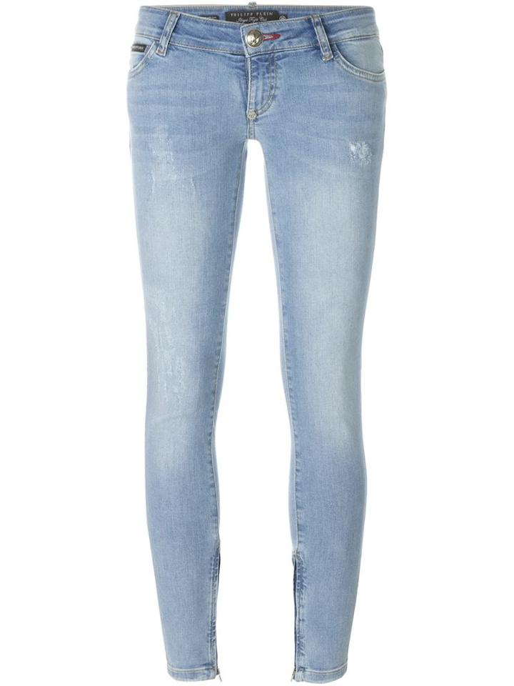 Philipp Plein Skinny Bitch Club Skinny Jeans, Women's, Size: 26, Blue, Cotton/spandex/elastane