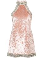 Alexis Embellished Halterneck Dress - Pink