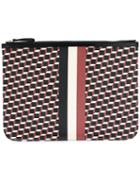 Pierre Hardy 'canvas Cube' Clutch, Men's, Red, Calf Leather