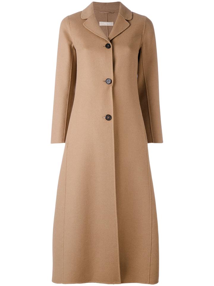 's Max Mara Flared Long Coat - Brown