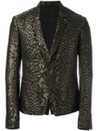 Haider Ackermann Patterned Blazer, Men's, Size: 48, Black, Silk/cotton/polyester