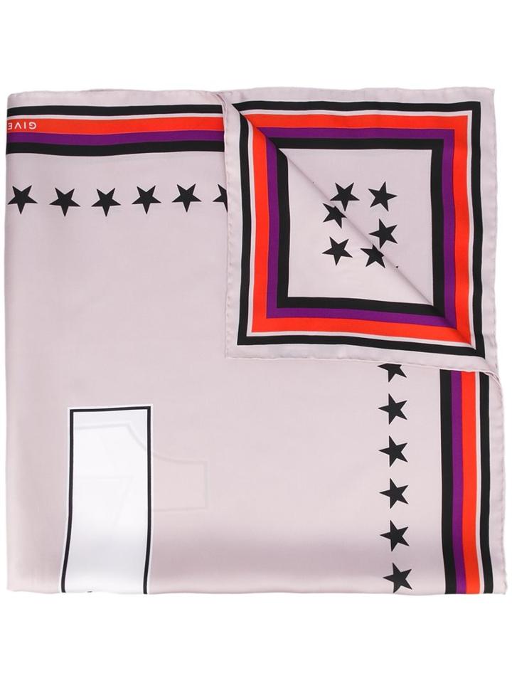 Givenchy 17 Printed Scarf, Women's, Nude/neutrals, Silk