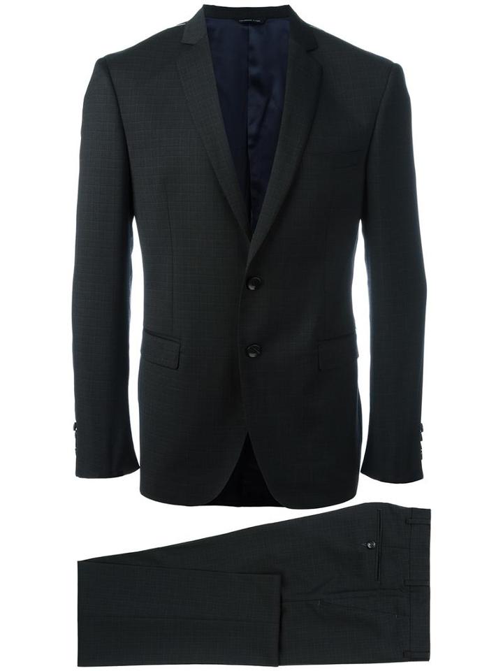 Tonello Fitted Dinner Suit, Men's, Size: 52, Black, Virgin Wool/viscose