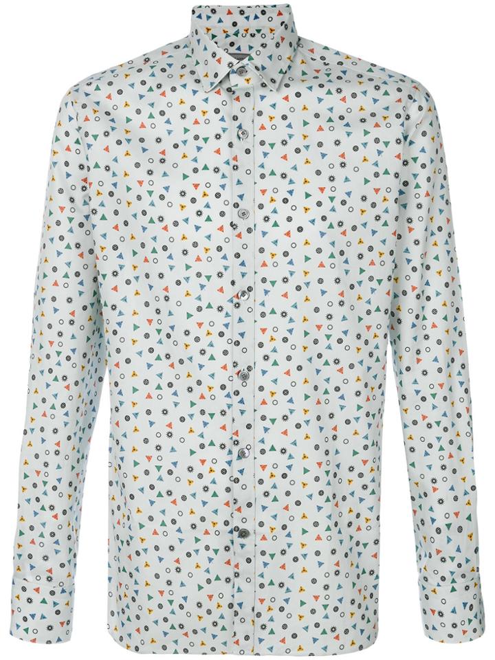 Lanvin Geometric Print Shirt - Grey