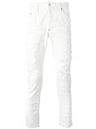 Dsquared2 Skater Stitched Patchwork Jeans - White