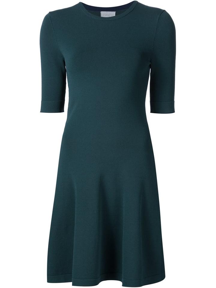 Grey Jason Wu Flared Knit Dress
