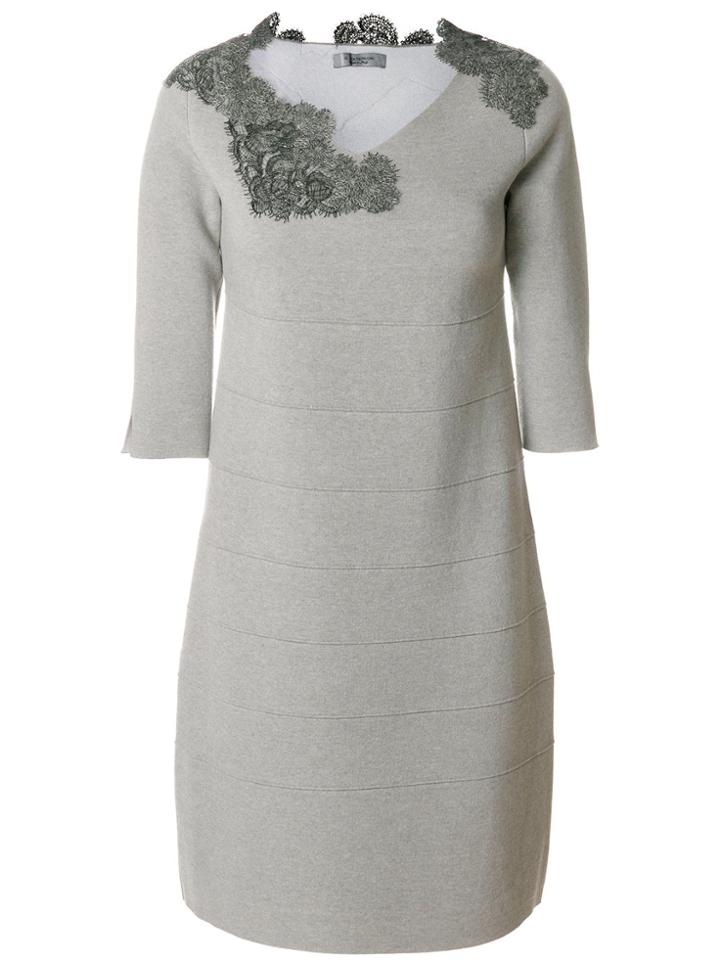 D.exterior Application Detail Dress - Grey