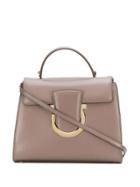 Salvatore Ferragamo Gancini Top Handle Tote - Grey