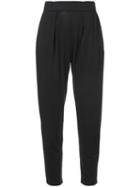 Raquel Allegra - High Waist Cropped Trousers - Women - Cotton/polyester - 3, Black, Cotton/polyester