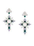 Dolce & Gabbana Cross Pendant Earrings - Silver