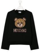 Moschino Kids Glitter Bear Sweatshirt - Black