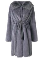 Liska Drawstring Coat - Blue