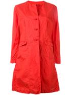 Daniela Gregis Midi Coat, Women's, Size: 2, Red, Cotton