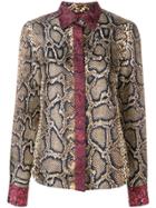 Victoria Beckham Slim Contrast Trim Blouse - Brown