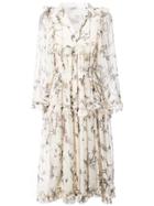 Zimmermann Maple Print Frill Midi Dress - White