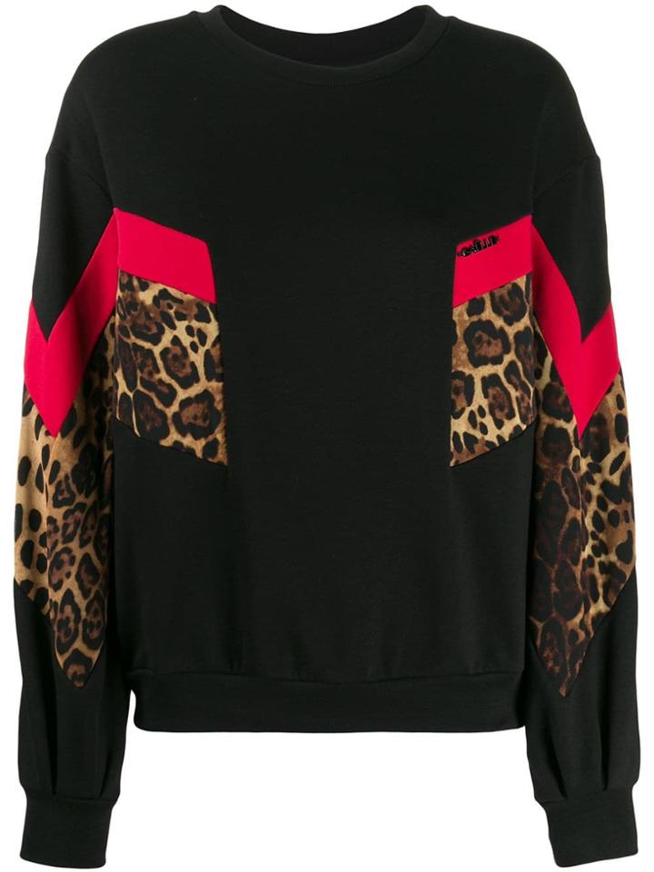 Gaelle Bonheur Colour-block Sweatshirt - Black