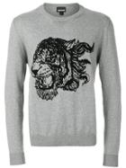 Just Cavalli Tiger Intarsia Jumper - Grey