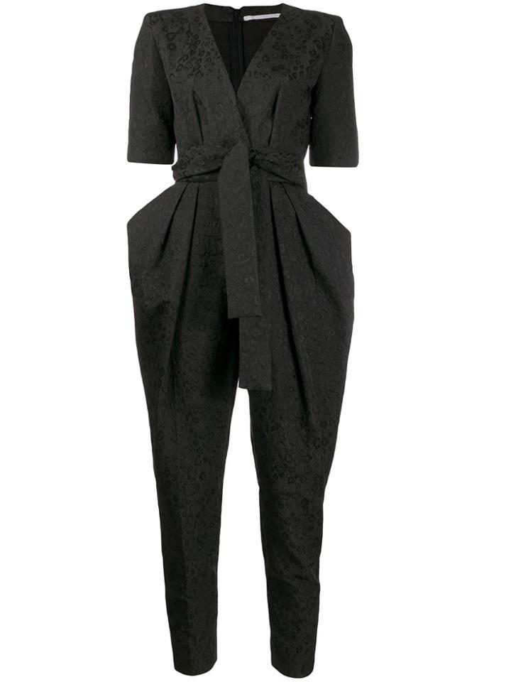Stella Mccartney Leopard Jacquard Jumpsuit - Black