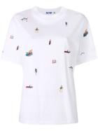 Sjyp Embroidered T-shirt - White