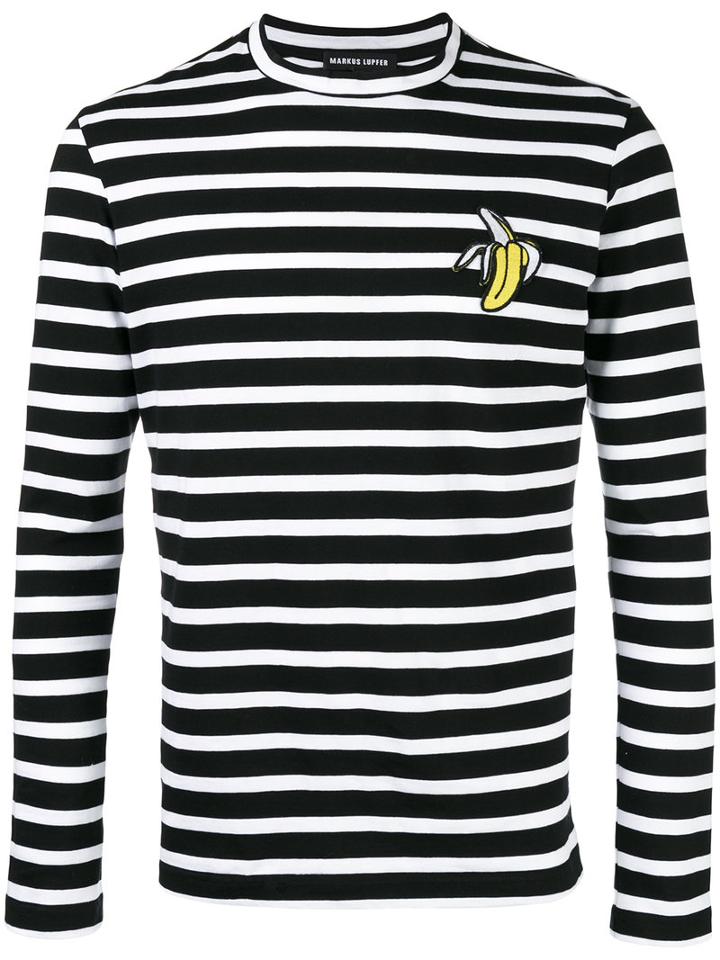 Markus Lupfer Striped Longlseeved T-shirt, Men's, Size: Small, Red, Cotton