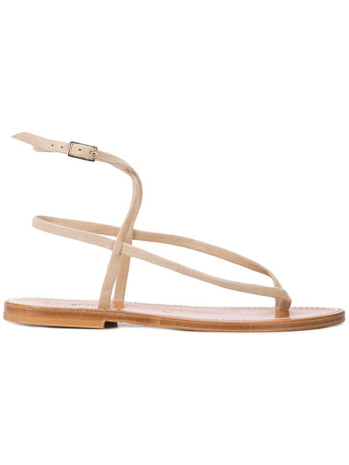 K. Jacques Delta Thong Sandals - Neutrals