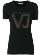 Versace Jeans Embellished Logo T-shirt - Black