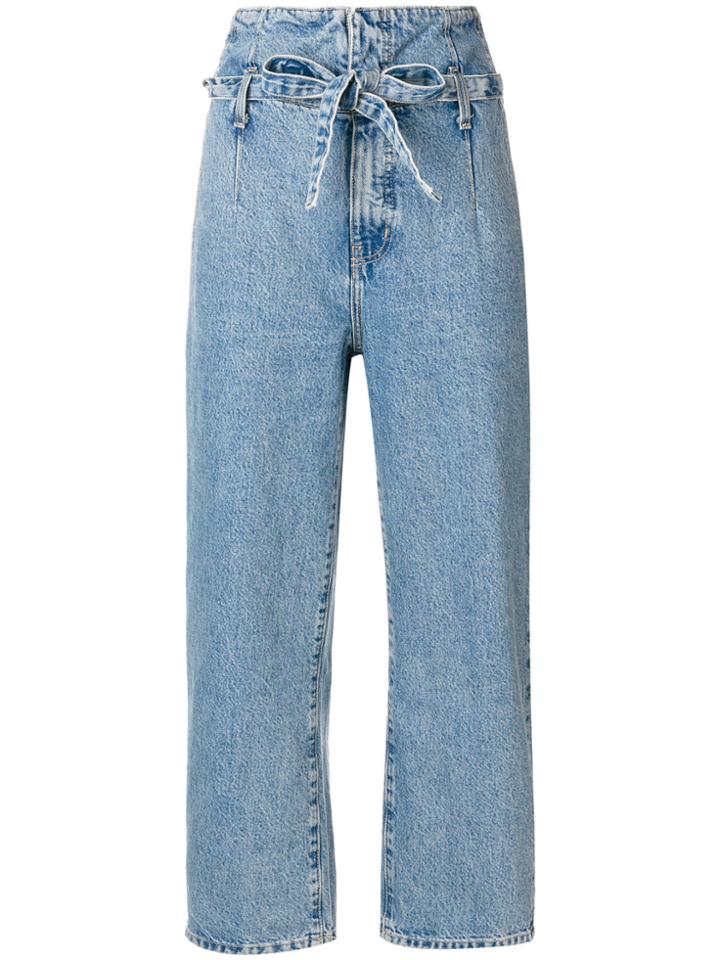 Current/elliott Corset Cropped Jeans - Blue