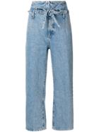 Current/elliott Corset Cropped Jeans - Blue