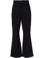 Proenza Schouler Flared Trousers, Women's, Size: 8, Black, Silk/cotton/viscose