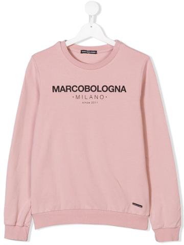 Marco Bologna Kids Teen Logo Print Sweatshirt - Pink