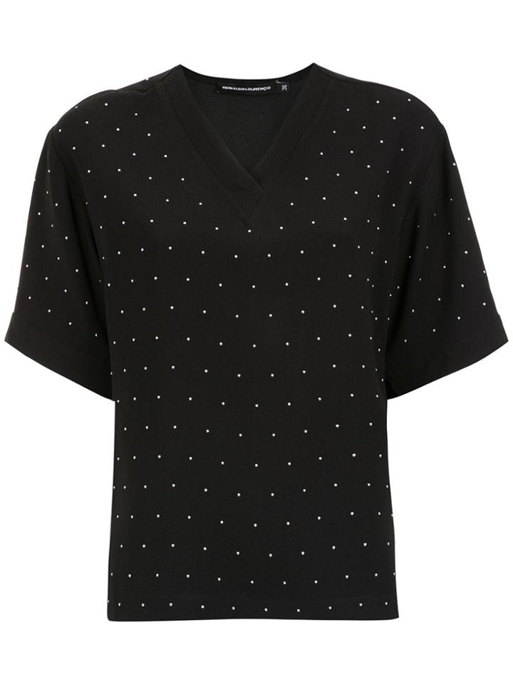 Reinaldo Lourenço Embroidered Blouse - Black