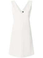 Theory V-neck Mini Dress - White