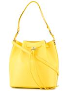 Salvatore Ferragamo Bucket Drawstring Shoulder Bag, Women's, Yellow/orange
