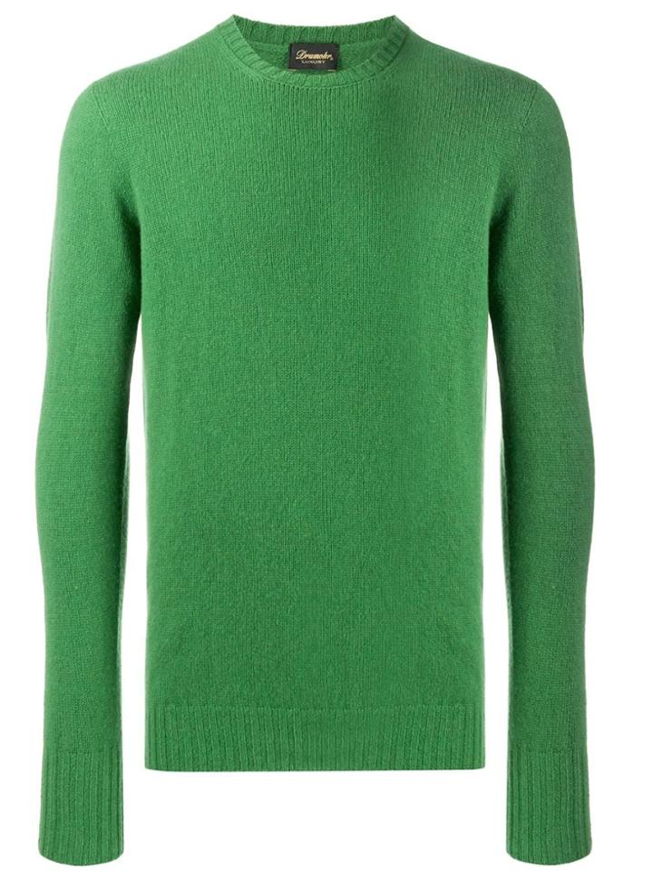 Drumohr Round Neck Jumper - Green