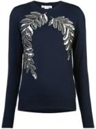 Oscar De La Renta Sequin-embellished Jumper - Blue