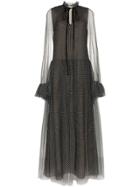 Erdem Odette Tulle Cape Gown Dress - Black