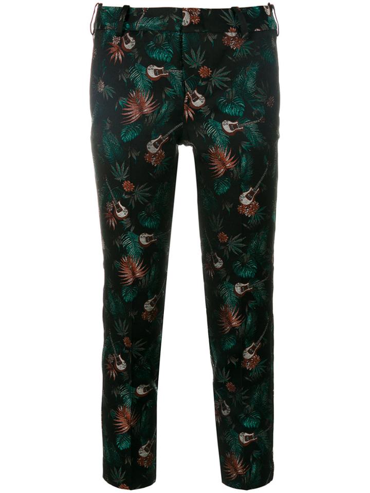 Zadig & Voltaire Jungle And Guitar Print Cropped Trousers -