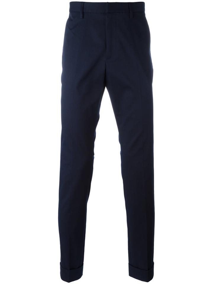 Gucci Bee Embroidered Classic Chinos - Blue