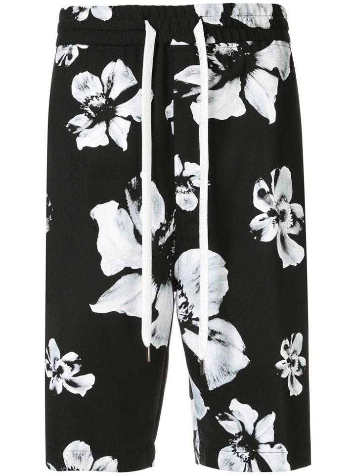 Neil Barrett Anemone Print Shorts - Black