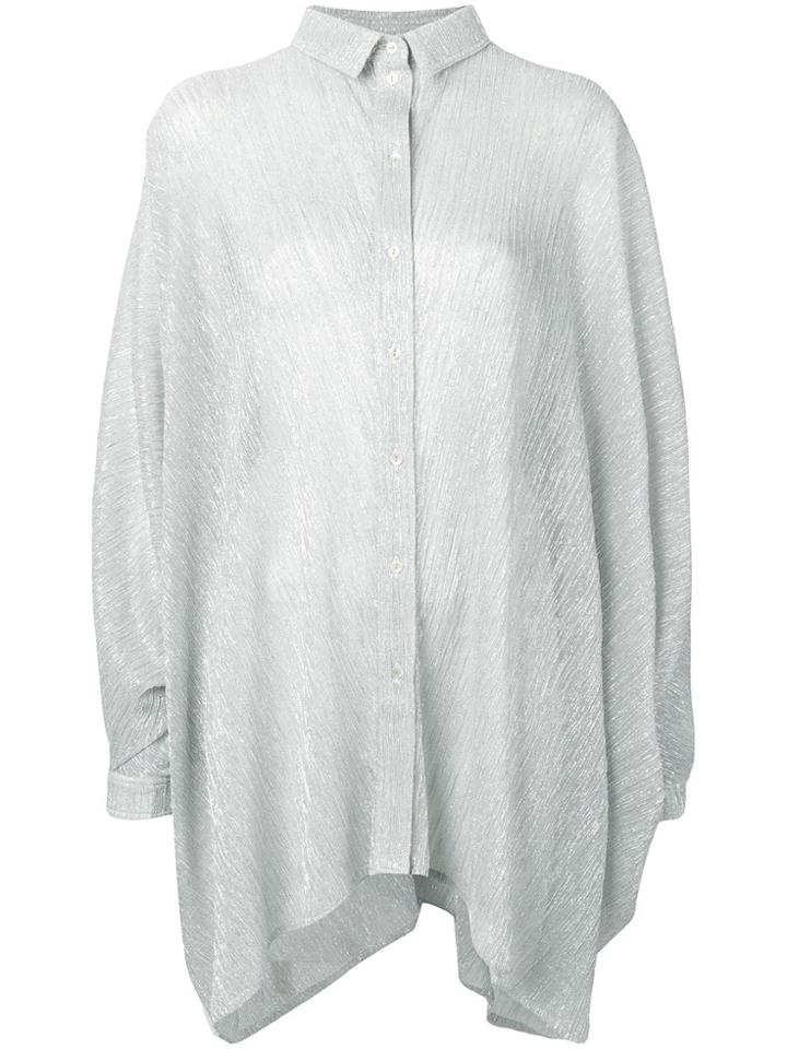 Amen Oversize Silver Blouse - Metallic