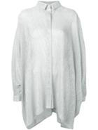Amen Oversize Silver Blouse - Metallic