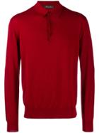 Loro Piana Long Sleeved Polo Shirt - Red
