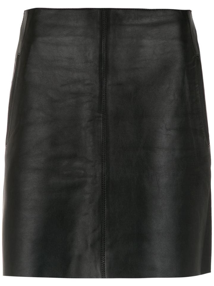 Egrey Leather Skirt - Black