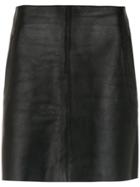 Egrey Leather Skirt - Black