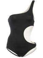 Proenza Schouler Layered One Shoulder Swimsuit - Neutrals